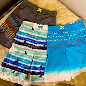 3 pair of Boys’ Cat & Jack Swim Trunks